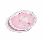 Lot de 6 assiettes en carton cygne ii 18cm rose Lot de 6 assiettes en carton cygne ii 18cm rose