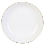 Paris prix - lot de 6 assiettes creuses  liser  21cm blanc