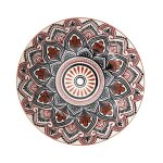 Paris prix - lot de 6 assiettes creuses  mandala  20cm orange