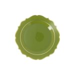 6 assiettes r�utilisables accolades 19. 5cm olive
