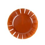 6 assiettes r�utilisables bord or 19cm ambre