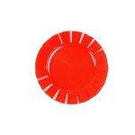 6 assiettes rutilisables bord or 19cm rouge