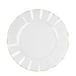 6 assiettes réutilisables bord or 26cm transparent 6 assiettes réutilisables bord or 26cm transparent