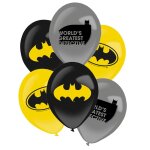 6 ballons latex batman gotham city 27. 5cm