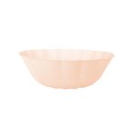 6 bols bio rond feston 14. 8cm abricot pastel