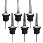 6 bottle quick pourer, stainless steel bottle pourer, bar accessories bottle dispenser for wine spirits ...