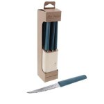 6 couteaux steak line 100% eco - responsable bleus jean dubost