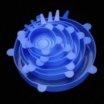 6 couvercles de bol en silicone extensibles, antidrapants, pour conserver la fracheur, pour micro - ...