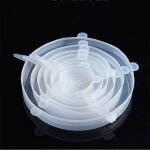 6 couvercles universels en silicone pour aliments pices / ensemble, extensibles, rutilisables, pour ...