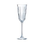 6 fltes a champagne 17cl rendez - vous - cristal d'arques - kwarx au design vintage