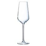 6 fl�tes a champagne 21cl ultime - cristal d'arques - verre ultra transparent moderne