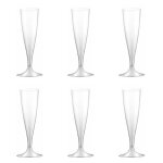 Paris prix - lot de 6 flûtes a champagne réutilisable plastique 14cl transparent Paris prix - lot de 6 flûtes a champagne réutilisable plastique 14cl transparent