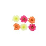 6 fleurs cerisier artificiel adhesif 5cm colore
