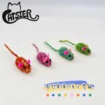 6 pices / lot souris en corde elastique en nylon avec jouet de morsure de cloche jouet de formation ...