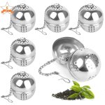 6 pi�ces passoires a th�, infuseur a th� en acier inoxydable 304 filtre a boule a th� de 4 cm avec crochet ...