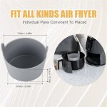 6 pièces moule a ¿ufs en silicone pour friteuse a air ramequins en silicone antiadhésifs pour friteuse ... 6 pièces moule a ¿ufs en silicone pour friteuse a air ramequins en silicone antiadhésifs pour friteuse ...