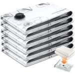 6 pi�ces sac sous vide vetement aspirateur (60x40cm), sac de rangement sous vide s, pour les voyages ...