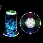 6 sous - verres led pour boissons, dessous de verre led ultra - minces -