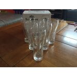 6 verre a bi�re kronenbourg 25 cl, mod�le moul�, officiel et neuf