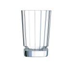 6 verres a eau, jus et soda 36cl macassar - cristal d'arques - kwarx au design vintage