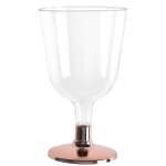 6 verres eau / vin 15cl rose gold chrome