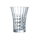 6 verres a jus et soda 36cl lady diamond - cristal d'arques - verre ultra transparent au design vintage ...