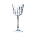 6 verres a pied de table 25cl rendez - vous - cristal d'arques - verre haute transparence au design vintage ...