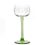 6 verres a vin d'alsace motif grappe