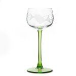 6 verres a vin blanc motif 4 grappes - taill main