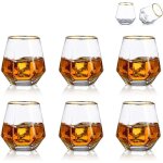 6 verres a whisky g�om�triques inclin�s ¿ style diamant