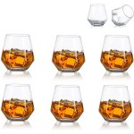 6 verres a whisky inclin�s g�om�triques ¿ fond lourd