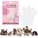 6 x wipes for dogs and cats, massage and cleaning gloves, deodorising wipes for paws, face, body and ...