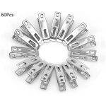 60 pcs en acier inoxydable pinces  linge en mtal vtements pinces broches clips de rangement