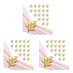 60 pices ronds de serviette en feuille d'or - rond de serviette en ou pour serviettes de table - ronds ...