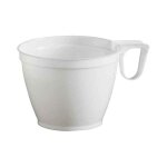 60 tasses a cafe plastique reutilisable 17cl blanc