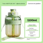 600ml or 1100ml - jaune vert 1100 ml - bouteille en matériau tritan avec chaîne boutonnée, bouilloire ... 600ml or 1100ml - jaune vert 1100 ml - bouteille en matériau tritan avec chaîne boutonnée, bouilloire ...