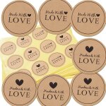 600pcs rond autocollants avec coeur - handmade with love adhesif stickers etiquettes pour vous stickers ... 600pcs rond autocollants avec coeur - handmade with love adhesif stickers etiquettes pour vous stickers ...