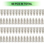 60pcs pinces � linge en acier inoxydable, coupe - vent et antirouille, pinces � linge inox, epingles ...