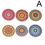 6pcs premium design sous - verres pour verres tasses vases bougies sur votre table a manger en bois, ...