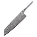 7 pouces - couteau kiritsuke - couteau de cuisine en acier damas vritable, lame vierge, bricolage personnalis ...