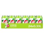 7 up zero boissons sans sucre pack de 24 canettes 330ml - soda rafra�chissant z�ro calories 7, 92l