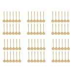72pcs / set forme ronde cuillere a cafe en acier inoxydable mini cuilleres a cafe dessert sucre cuillere ...