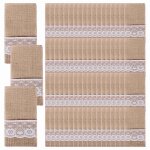 75 pièces toile de dentelle couverts pochette rustique mariage vaisselle couteau fourchette porte sac ... 75 pièces toile de dentelle couverts pochette rustique mariage vaisselle couteau fourchette porte sac ...
