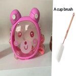 750ml - autocollant pc1 - bouteille d'eau en plastique avec paille en forme d'ours mignon pour enfant, ...