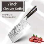 7inch cleaver - couteau de cuisine de 7 pouces, ustensile chinois 7cr17 440c pour viande santoku en acier ... 7inch cleaver - couteau de cuisine de 7 pouces, ustensile chinois 7cr17 440c pour viande santoku en acier ...