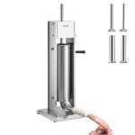 7l poussoir  saucisses manuel - vevor - 4 tubes machine  saucisson verticale inox