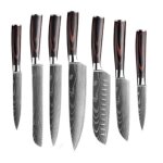 7pcs ensemble - santoku couteau de chef en acier inoxydable 5cr15, outils de cuisine, couteau a pain, ... 7pcs ensemble - santoku couteau de chef en acier inoxydable 5cr15, outils de cuisine, couteau a pain, ...