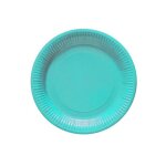 8 assiettes carton 23cm - ciel