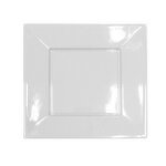 8 assiettes en carton carres 23cm - blanc