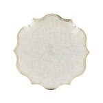 8 assiettes carton communion 23cm lin